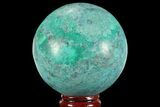 Polished Chrysocolla Sphere - Peru #95663-1